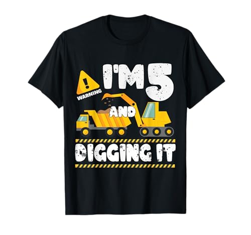 5. Geburtstag Junge Bagger Boy Construction Happy 5 Years Old T-Shirt 5. Geburtstag Junge Bagger Boy Construction Happy 5 Years Old T-Shirt von 2020 Five 5th Birthday Digger Boy Construction