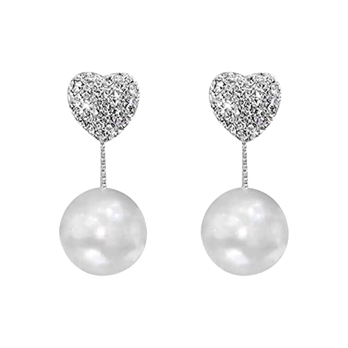 2022 Diamanten lieben Ohrringe für Teenager-Mädchen, minimalistische Piercing-Ohrstecker, Trendige Ohrringe Ornament Ohrringe Rund (Gold, One Size) von 2022