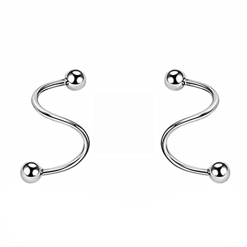 2022 Einfache Frühlings-Ohrstecker Damen Retro Kong Style Double Layer Spiral Ohrringe Ohrringe Ohrringe Dreieck (A, One Size) von 2022