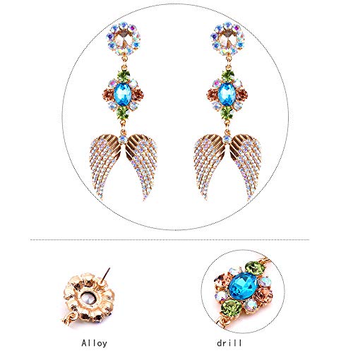 2022 Gestüt Mädchen Ohrringe Fashion-Gold-Gestüt 1-Satz ankommen Damenohrringe Blauer Opal Ohrringe (Gold,Silver, One Size) von 2022