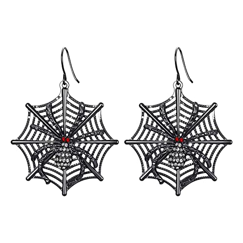 2022 Gothic Style Halloween künstliche Tier geformte Ohrringe Silber Halloween Horror Ohrringe Halloween Party Schmuck Ohrringe für Frauen Fake Weapon Ohrringe Hänge Ohrringe Damen (Black, One Size) von 2022