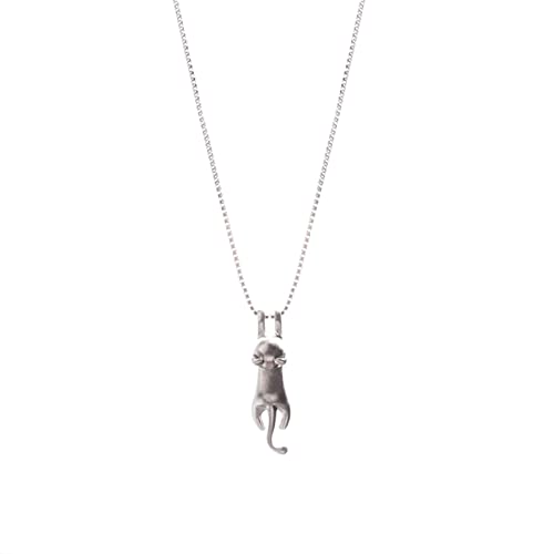 2022 Personality Cute Cat Pendant Necklace for Women Anniversary Wonderful Gifts Ketten Haken (A, One Size) von 2022