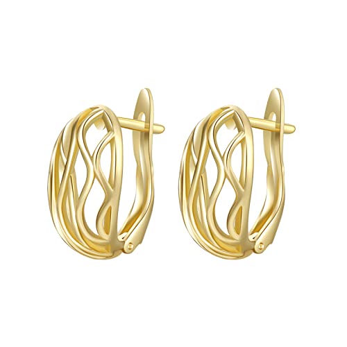 2022 Rattan Ausschnitt Muster Ohrringe für Teenager Mädchen minimalistische Piercing Ohrstecker Trendige Ohrringe Ohrringe Hochzeit Kristall (Gold, One Size) von 2022