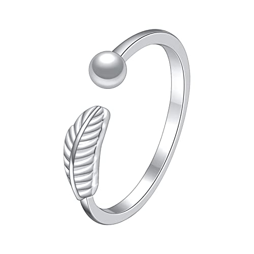 2022 Ring Ehering Verstellbarer Ring silbrig Ton Frauen Mädchen Liebhaber Geschenke Clip Rings (Silver, One Size) von 2022