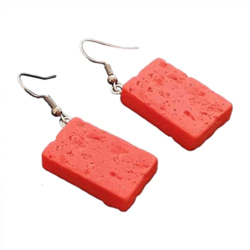 2022 Roman Alternative Spoof Board Brick Ohrringe Temperament Ohrringe Licht Luxus Mode Damen Retro Exquisite Schmuck Weihnachten Muschelkernperlen Ohrringe (Red, One Size) von 2022