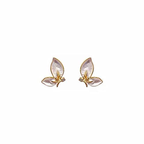 2022 Silberne Nadel Mode kleine Schmetterling Ohrstecker weibliche Persönlichkeit einfache Ohrstecker Temperament Ohrringe Damen Schmuck Ohrringe (Gold, One Size) von 2022