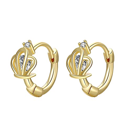 2022 -Zirkonia-Ohrringe für Teenager-Mädchen, minimalistische Piercing-Ohrstecker, Trendige Ohrringe Ohrringe Mit Opal (Gold, One Size) von 2022