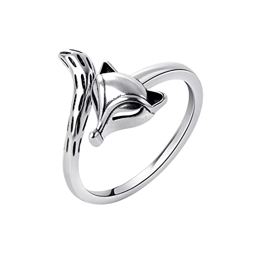 S925 Sterling Silber Modeschmuck offene Ringe Retro Verstellbarer Ring für Damen Accessoires Pärchen Ringe Für 2 Mit Gravur (Silver, One Size) von 2022