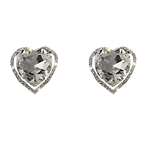 Temperament Retro Verkrustete Liebe Ohrclip Keine Ohrlöcher Super Ohrringe Frau Für Frauen Geburtstag Jahrestag Schmuck Geschenk Für Frauen Frau Gir Ohrringe Mit Quasten Schwarz (Silver, One Size) von 2022