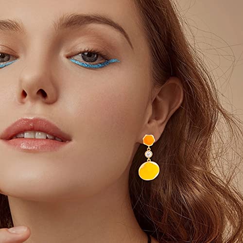 Unregelmäßige Kristall-Anhänger-Ohrringe Zeigen Charme für Frauen und Mädchen Asymmetrische Elegante Ohrringe für Mutter und Schwester Ohrringe Obst (Gold, One Size) von 2022