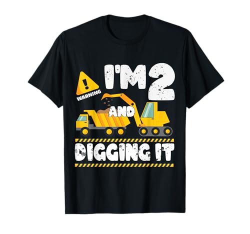 2nd Birthday Boy Bagger Boy Construction Happy 2 Years Old T-Shirt 2nd Birthday Boy Bagger Boy Construction Happy 2 Years Old T-Shirt von 2023 Two 2nd Birthday Digger Boy Construction