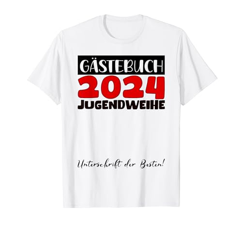 Jugendweihe Deko Mädchen Jungen Gästebuch Jugendweihe 2024 T-Shirt von 2024 Jugendweihe Kleider Erwachsen Werden Jugend