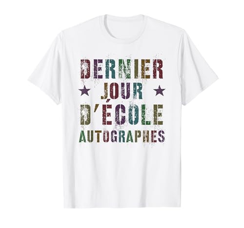 Autogramme für Mädchen, französische Schüler T-Shirt von 2025 France Language Class Year End Teacher