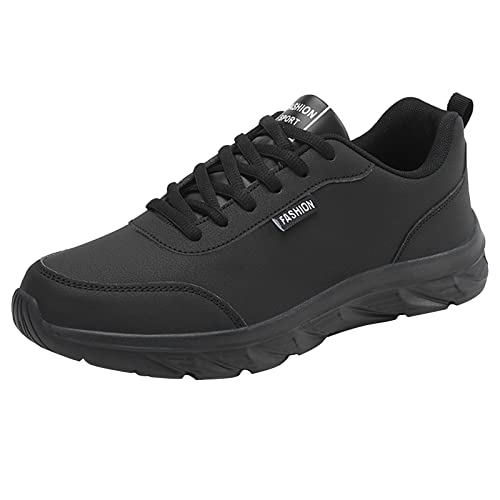 Meindl Herren Schuhe Winter Herrenschuhe Große Größe Lässiges Leder Laace Up Einfarbige Lässige Mode Einfache Schuhe Laufschuhe Schwarze Sneaker Herren Leder (Black #2, 43) von 205