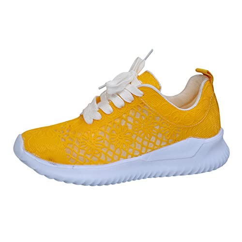 Schuhe Damen Internationalist Leichte Laufschuhe für Damen, sportliche Wanderschuhe Anzug Schuhe Damen (Yellow, 40) von 205