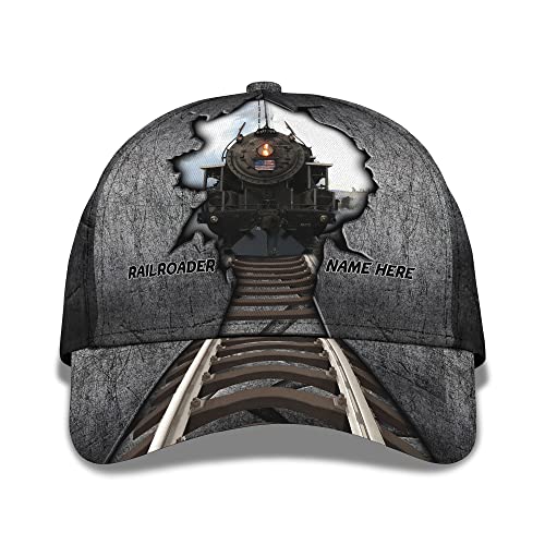 208 Damen Herren Baseballkappe Dampfzug-Eisenbahner Baseball Kappen Mode Baseball Cap Verstellbar Baseball Kappe Mütze Für Reisen Angeln Sport von 208