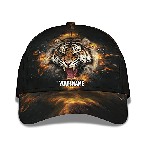 208 Damen Herren Distressed Basecap Heftiger Tiger Im Feuerstaub Trucker Kappe Baumwolle Angeln Hüte Mode Baseball Kappe Mütze Für Sport Draussen Wander von 208