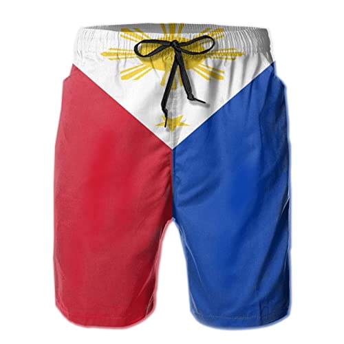208 Flagge Der Philippinen Herren Shorts Sommer Sweatpants Lässige Badeshorts Freizeit Freizeithose M von 208