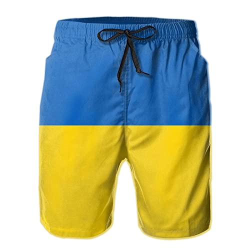 208 Flagge Der Ukraine Herren Surf Schwimmhose Jogger Strandkleidung Freizeit Badehose Sommer Badeshorts L von 208