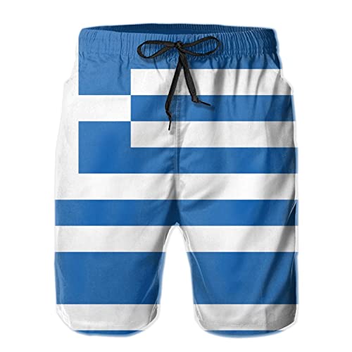 208 Griechische Flagge Herren Sporthose Jogger Badeshorts Lässige Strandkleidung Sommer Jogginghose L von 208