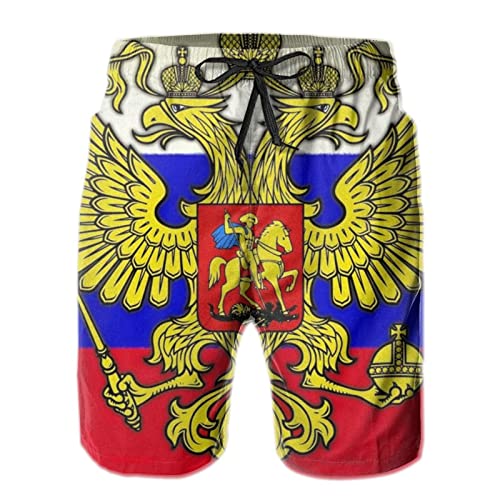 208 Russische Flagge Herren Surf Schwimmhose Jogger Shorts Sommer Strandshorts Schnelltrocknend Sweatpants L von 208