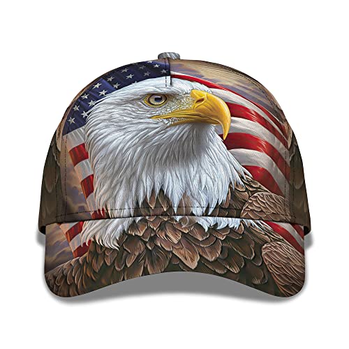 Damen Herren Snapback Kappe Adler Und Us-Flagge Gedruckt Baseball Cap Leicht Abwaschbar Outdoor Hut Atmungsaktiv Trucker Kappe Für Sport Laufen Golf von 208