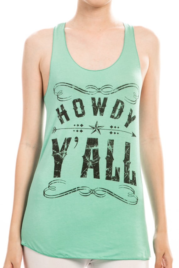 Grüß Dich Gedruckt Y " All Racerback Tank Top Grüß Dich Gedruckt Y " All Racerback Tank Top von 20FifteenBoutique