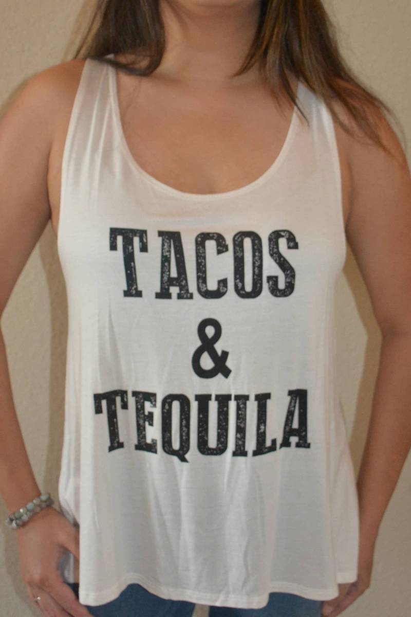 Tacos & Tequila Racerback Tank Top Tacos & Tequila Racerback Tank Top von 20FifteenBoutique