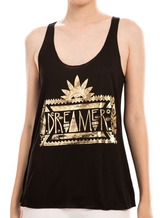 Träumer Einzigartige Metallic Gedruckt Tank-Top Träumer Einzigartige Metallic Gedruckt Tank-Top von 20FifteenBoutique