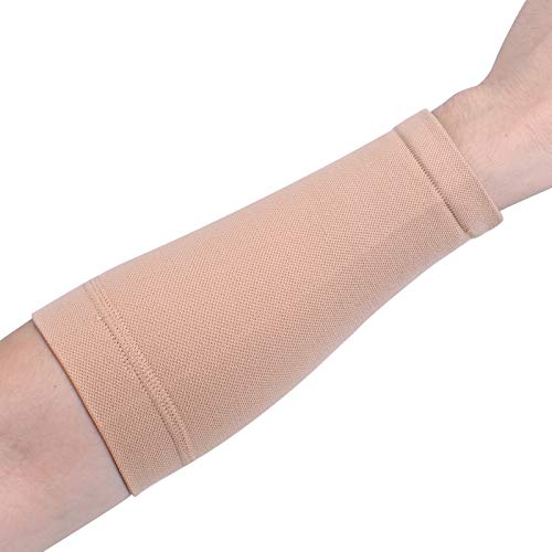 20LY 1 Paar Unterarm-Kompressionsmanschetten, Tattoo-Abdeckung für Männer und Frauen, UV-Schutz, beige, XL von 20LY