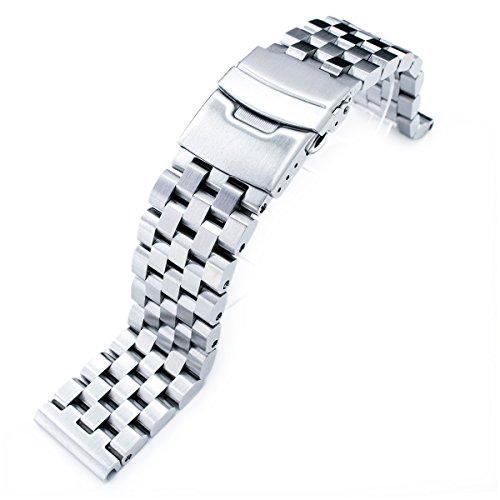 Uhrenarmband, Typ Super Engineer II, 20°mm, massiver Edelstahl, gerades Ende, mit Drücker Uhrenarmband, Typ Super Engineer II, 20°mm, massiver Edelstahl, gerades Ende, mit Drücker von 20mm Metal Band