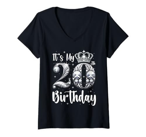Damen Es ist Meine 20. Geburtstagsfeier 20 Jahre Geburtstagsparty T-Shirt mit V-Ausschnitt Damen Es ist Meine 20. Geburtstagsfeier 20 Jahre Geburtstagsparty T-Shirt mit V-Ausschnitt von 20th Birthday Gifts Celebration Party Men Women