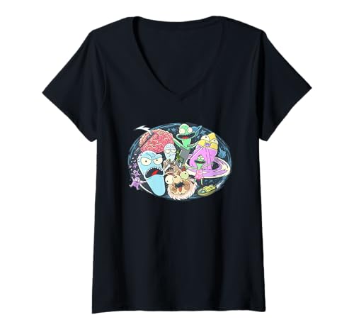 Damen Solar Opposites Shlorpians in Space T-Shirt mit V-Ausschnitt Damen Solar Opposites Shlorpians in Space T-Shirt mit V-Ausschnitt von 20th Century Television