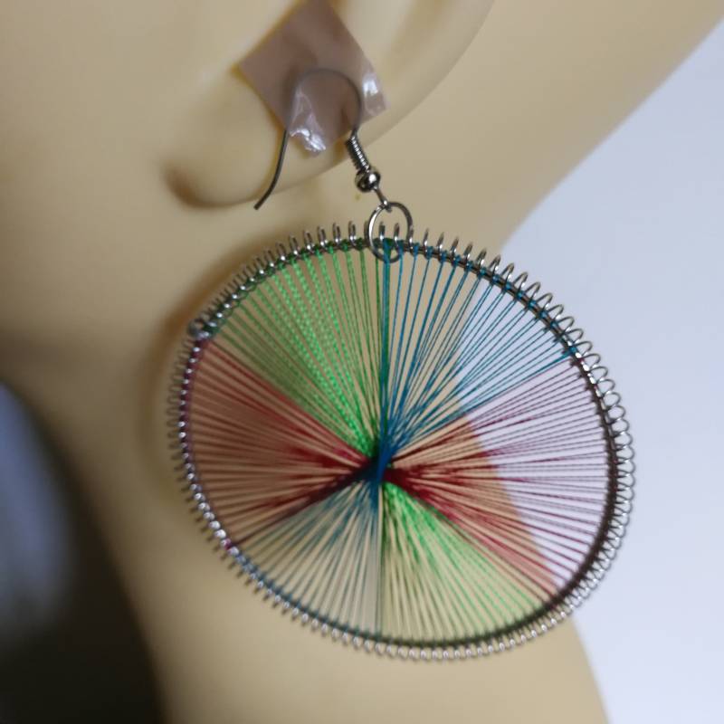 Ohrringe - Funky String Art Toller Witziger Modeschmuck von 20thCenturyStuff