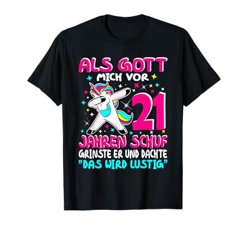 21 Geburtstag Frau 21 Jahre Mädchen T-Shirt von 21 Geburtstag Deko Designs