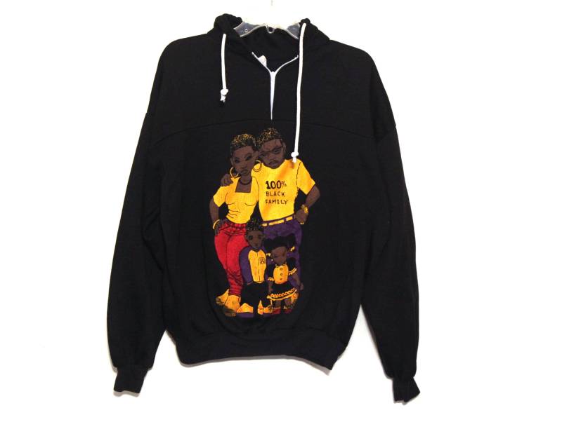 Vintage 90Er Jahre Sweatshirt 100% Schwarz Family von 216vintageModern