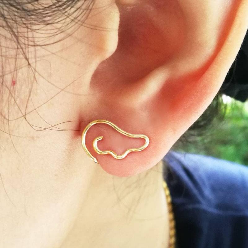 14K Gold Engel Flügel Ohrclips Sterling Silber Ohrmanschette von 21APRILjewelry