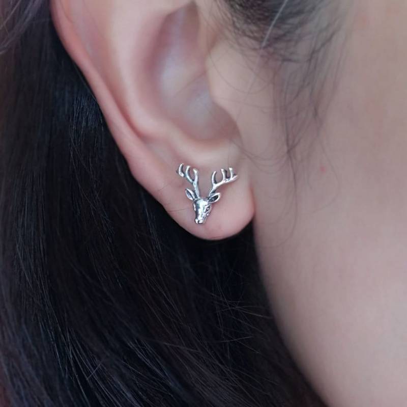 Hirschgeweih Ohrringe Aus Sterlingsilber Hypoallergen Boho Schmuck von 21APRILjewelry