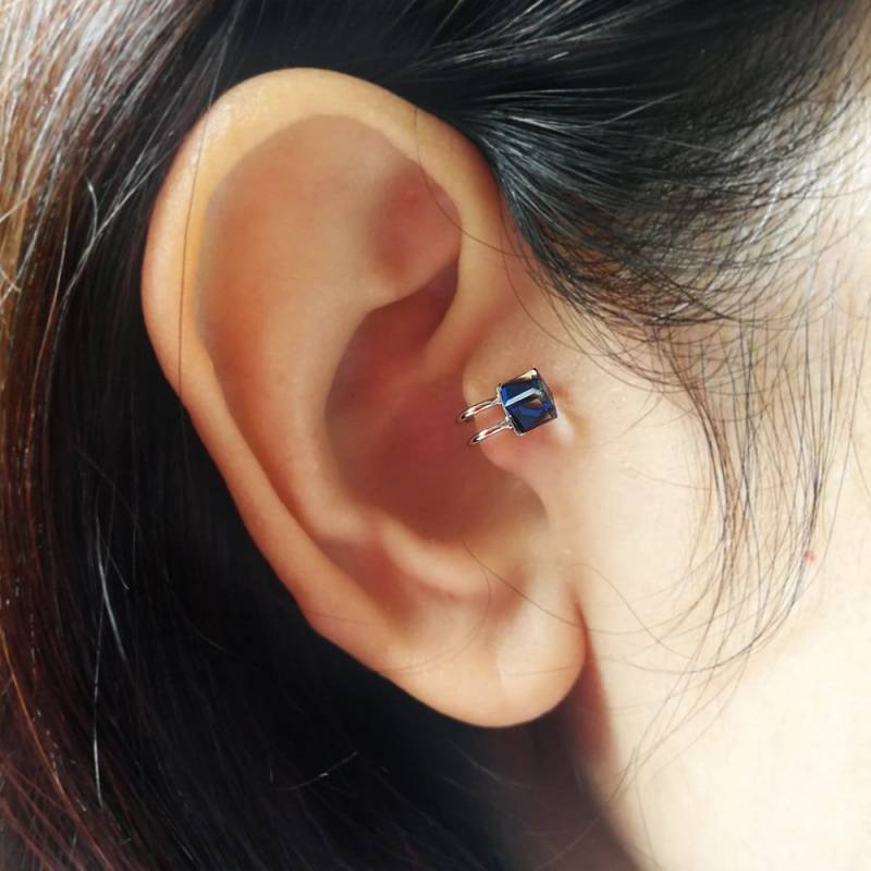 Rose Gold Überzogene Ohrklemme Swarovski Kristall Tragus Ohrring von 21APRILjewelry