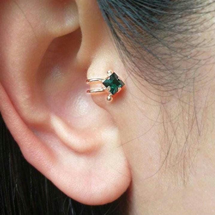 Swarovski Kristall Tragus Ohrmanschette Rosegold Ohrclip von 21APRILjewelry