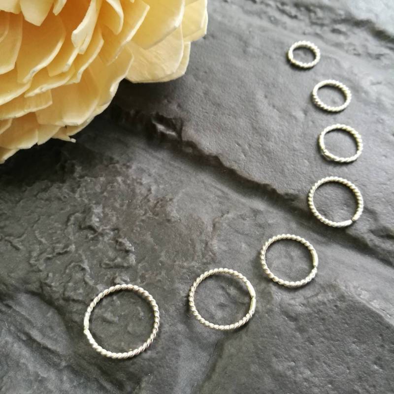 sterling Silber Nasenring Handgefertigter Knorpel-Hoop | 6-12 Mm von 21APRILjewelry