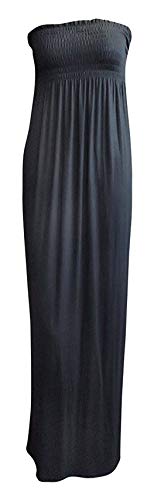 Fast Fashion Damen Maxi Kleid Plus Größe Plain Umführungsvorrichtung Bandeau von 21Fashion