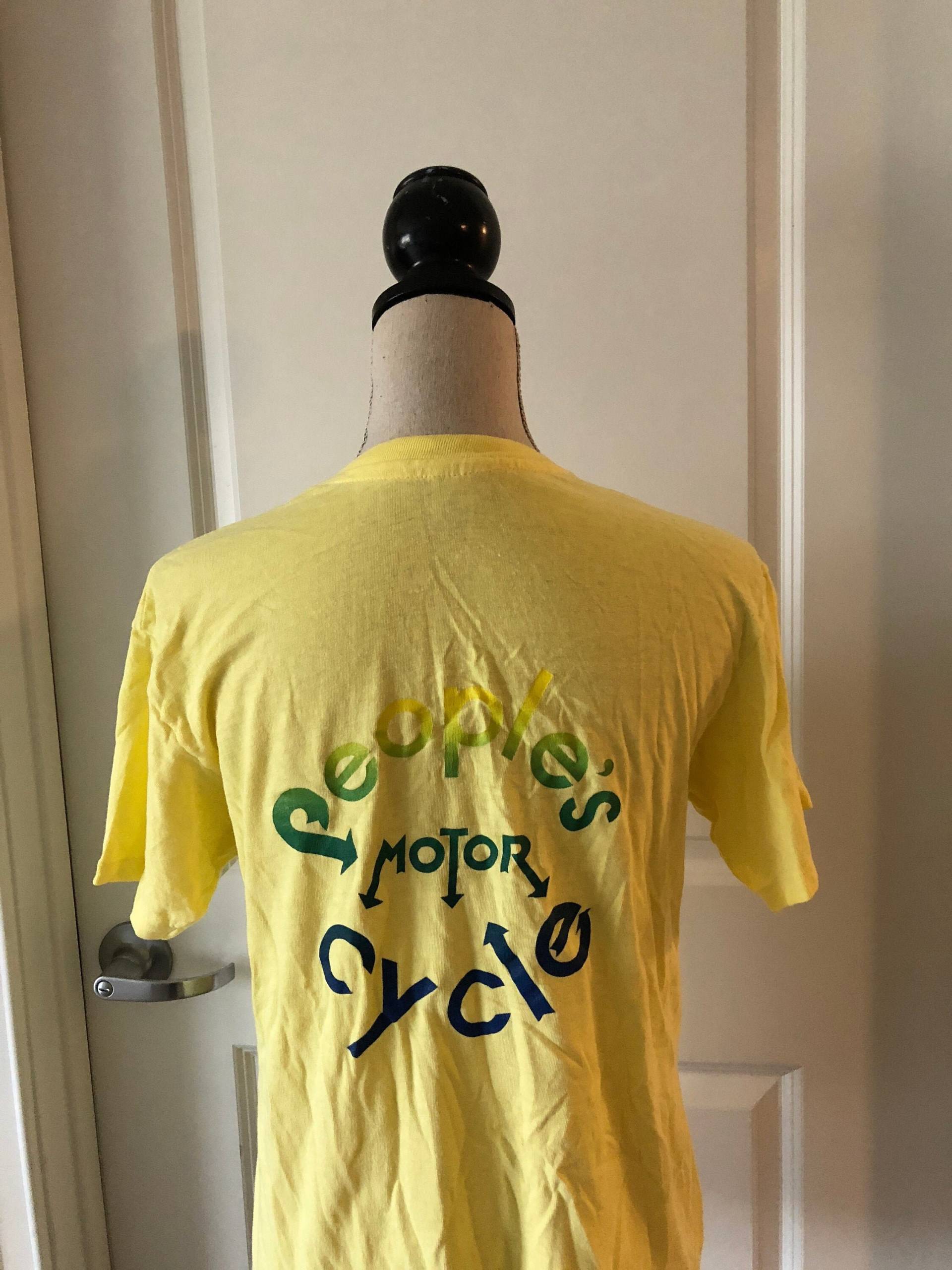 Seltenes Vintage Leute Motorrad 80S Tshirt von 21Vintage