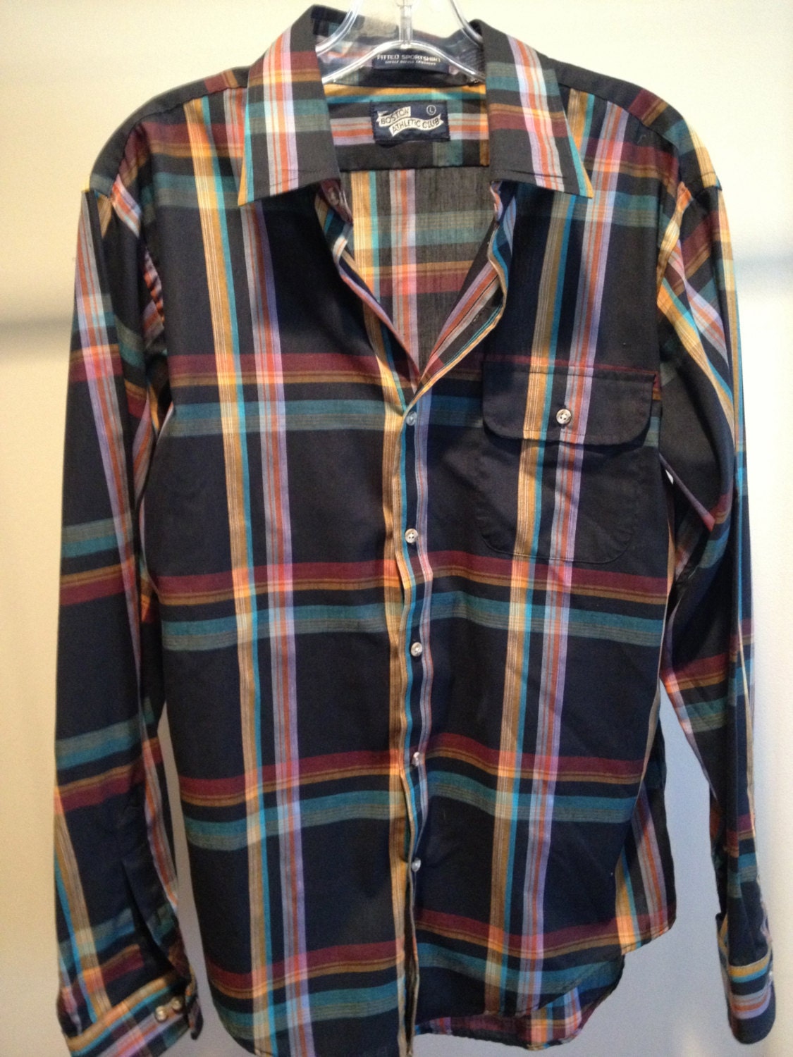 Vintage Boston Athletic Club Kariertes Hemd von 21Vintage