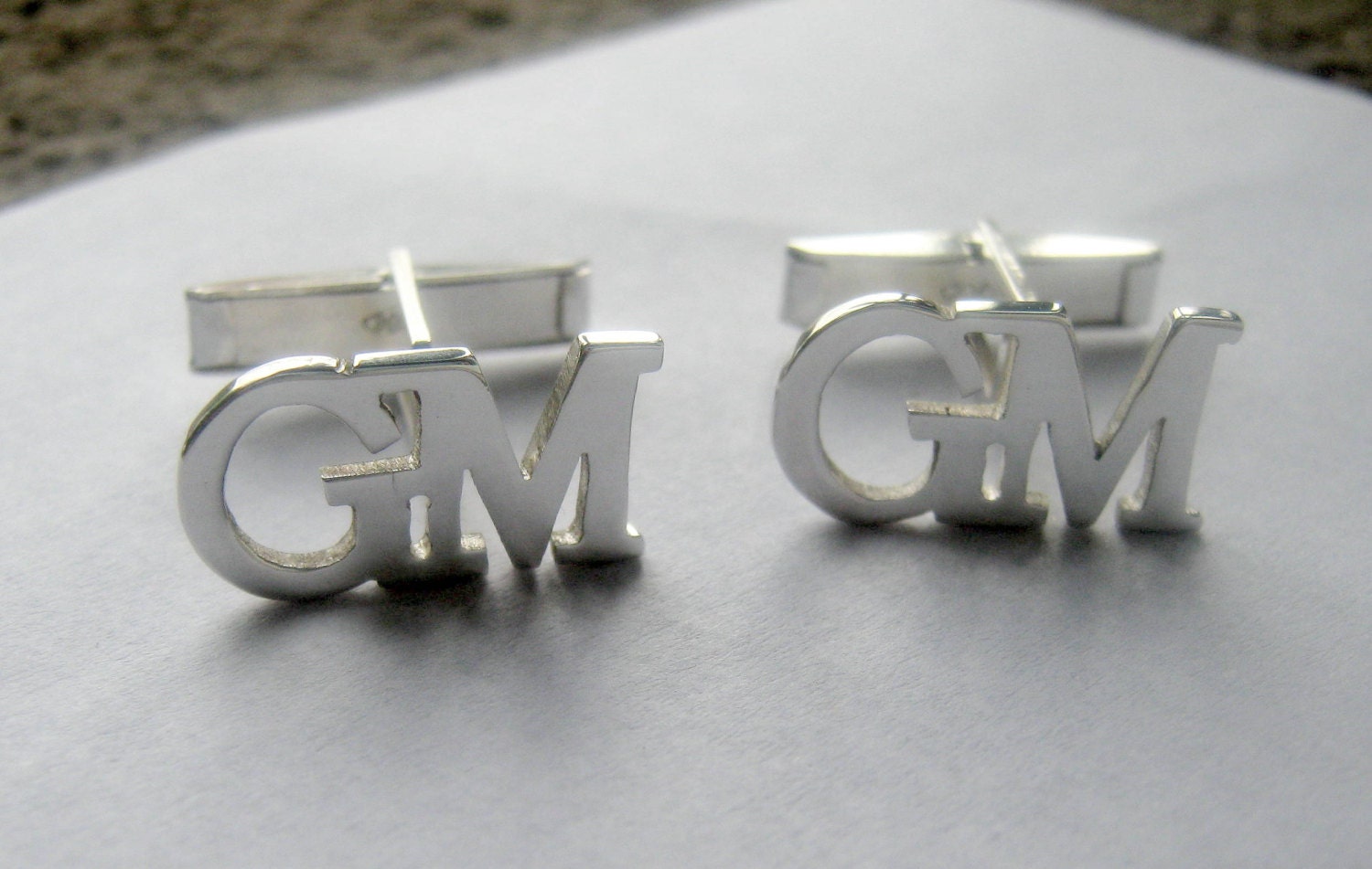 sterling Silber Herren Manschettenknöpfe, Buchstabe Gemelos Para Hombre, Name, Initiale, Weihnachtsgeschenke Für Männer, Handgemacht von 2212jewelry