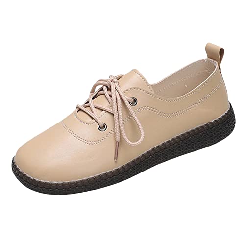 Schuhe Boots Damen Loafer für Damen Casual Slip On Kleid Loafer Bequeme Leder-Fahrschuhe für Damen im Freien zu Fuß flache Schuhe Echt Leder Damen Schuhe 39 Neu (Yellow, 37) von 222
