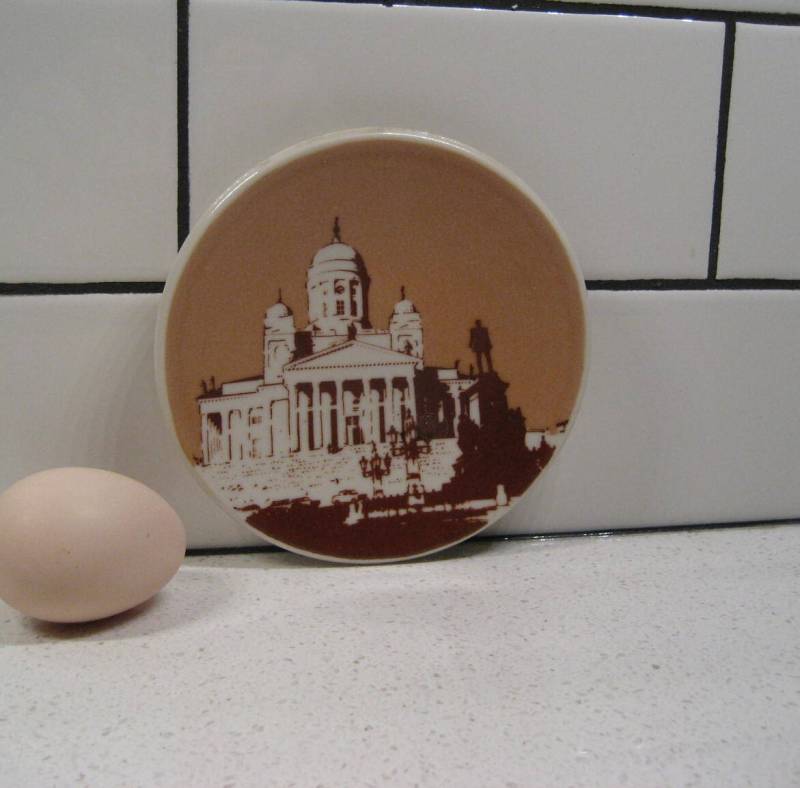 13cm Vintage Arabia Finland Wandplatte Ring Pin Butter Pat Teebeutel Teller Helsingfors Alvar Aalto Architektur Design Retro Scandi Mcm von 222nest