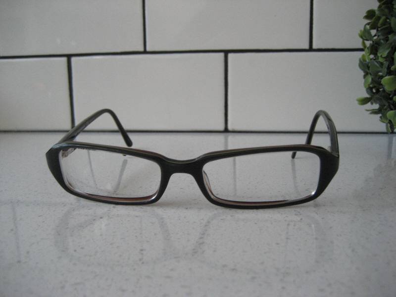 Vintage Dolce & Gabbana Brillengestelle Dunkelblau Grün Nadelstreifen Rehkitz Interieur Federscharnier Hardcase Bücherwurm Geschenk Italien von 222nest