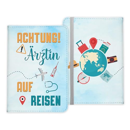 22Feels Ärztin Geschenk Reisepasshülle Frauen Reisen Pass Etui Cover Organizer Sommer Urlaub Gadgets Kunst-Leder Berufe Accessoire von 22Feels