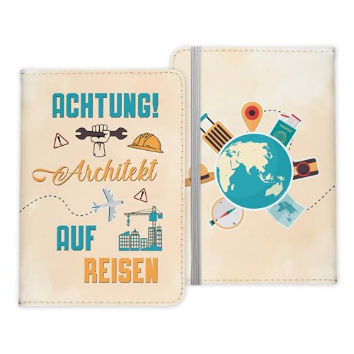 22Feels Architekt Geschenk Reisepasshülle Männer Reisen Pass Etui Cover Organizer Sommer Urlaub Gadgets Kunst-Leder Berufe Accessoire von 22Feels